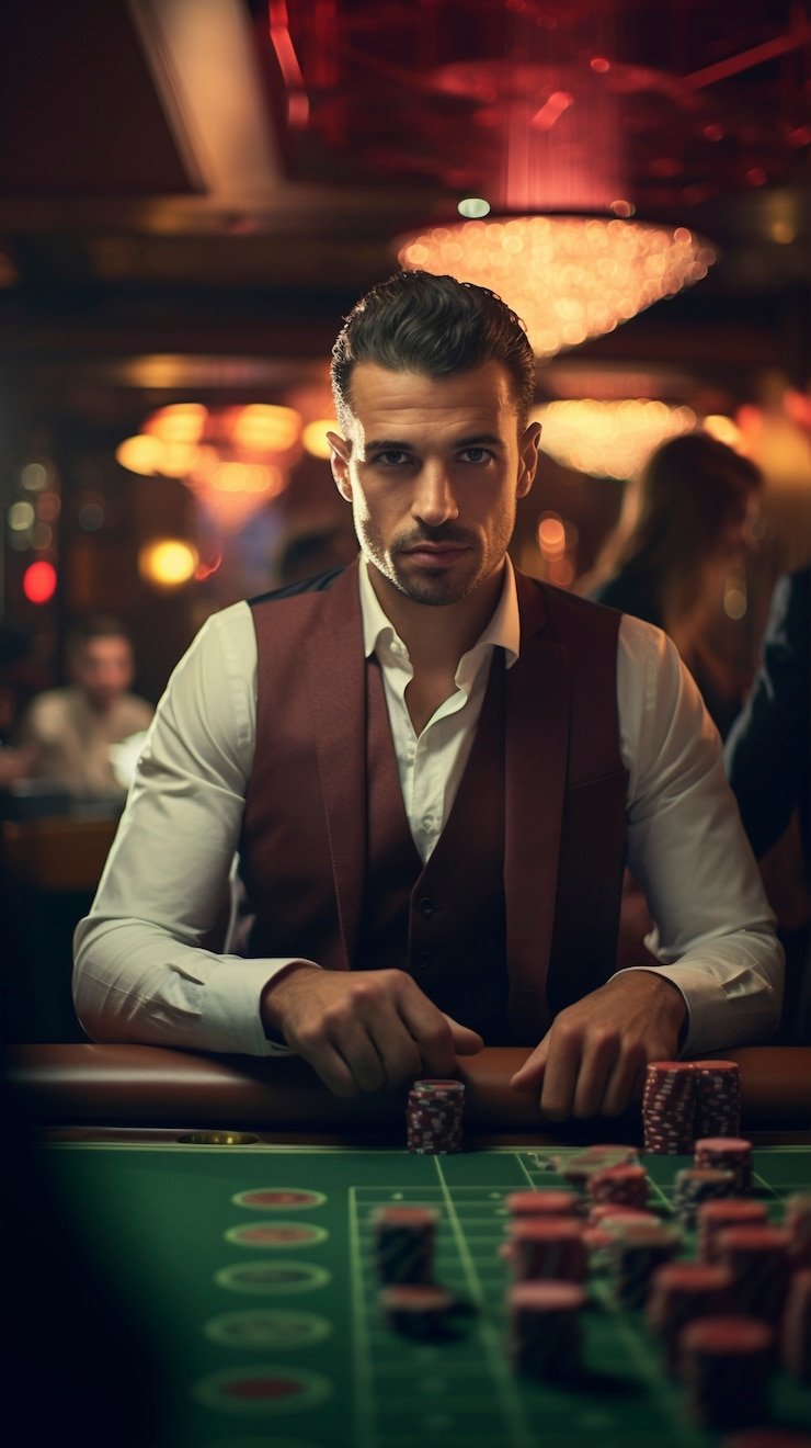 Split-screen view showing PMPL match feed and live baccarat table on erek 23
